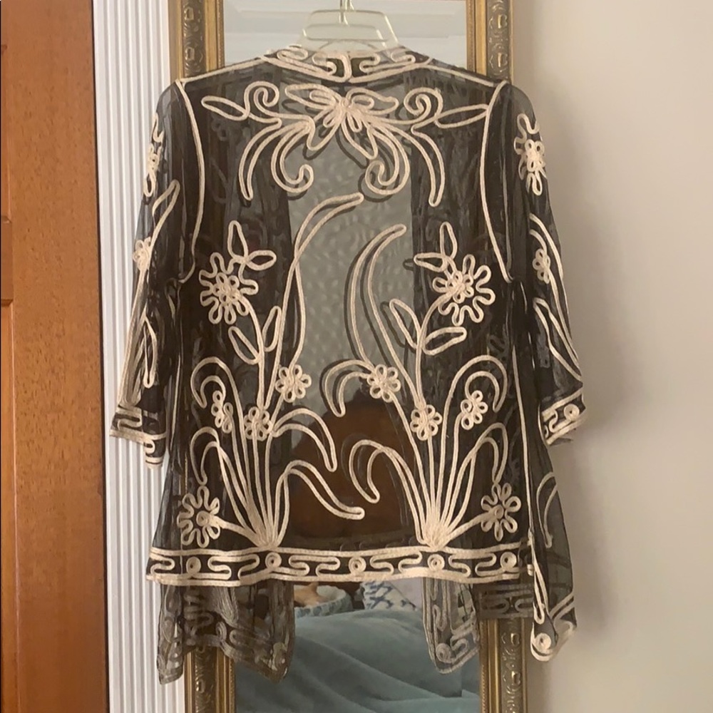 Embroidered mesh sweater - Picture 5 of 5